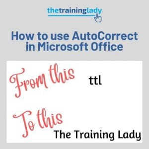 How to use auto correct in Office