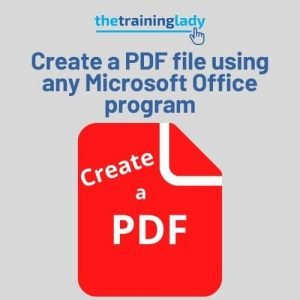 Create PDF file using any Microsoft Office program