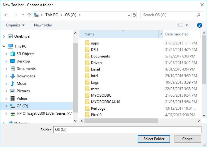 Create a shortcut menu in Windows 10