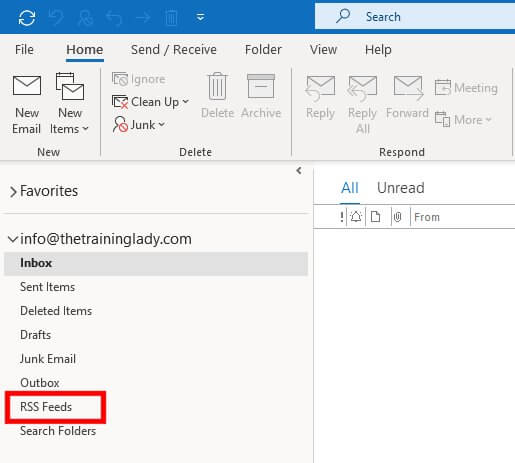 Add an RSS Feed to Outlook