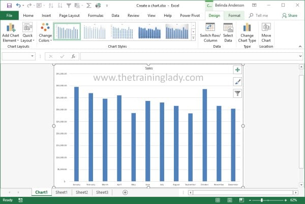 Create a quick chart in Excel