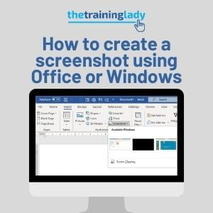 How to create a screenshot using Office or Windows