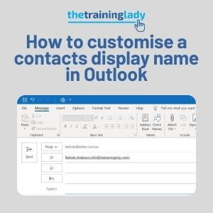 How to customise a contacts display name in Outlook
