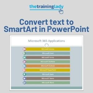 Convert text to SmartArt in PowerPoint
