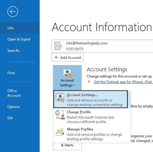 Backup your Email within Outlook