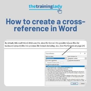 How to create a cross-reference in Word