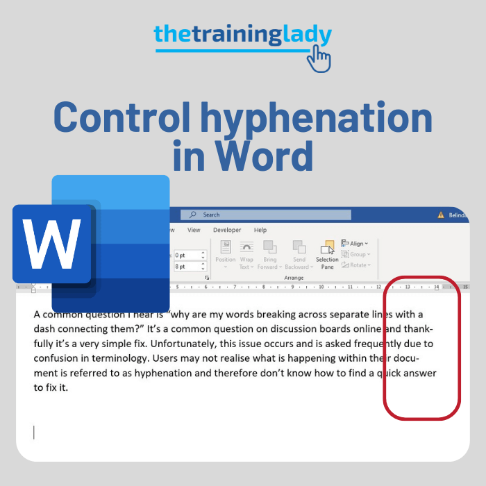 How to control hyphenation in Word