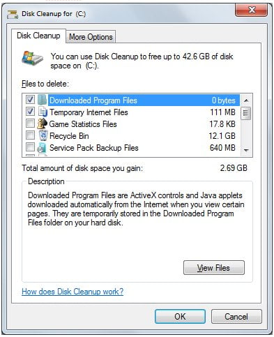 Use Windows Disk Cleanup