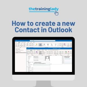 How to create a new contact in Outlook