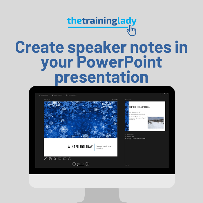 Create speaker notes in your PowerPoint presentation