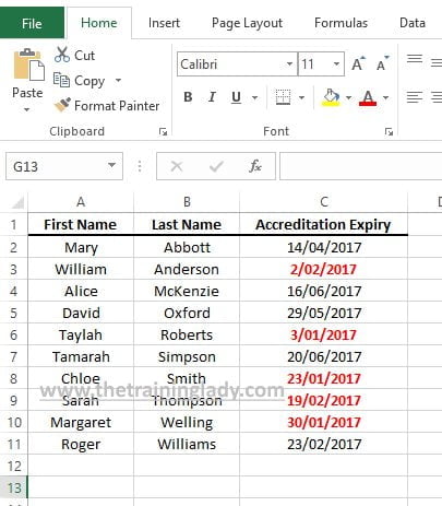 Conditional Format Dates