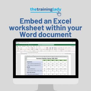 Embed Excel in a Word Document