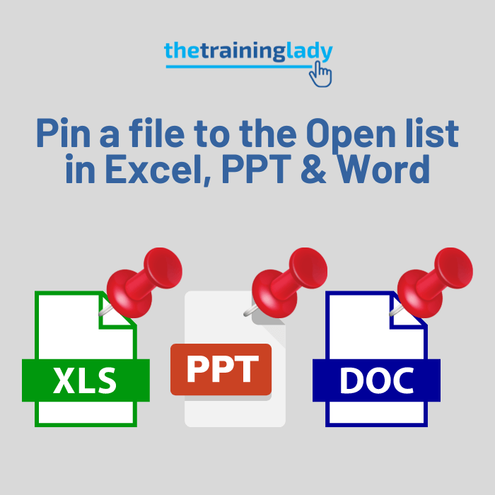 Save time! Pin a file to the Open list in Microsoft Office
