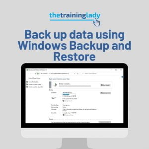 How to back up data using Windows Backup and Restore