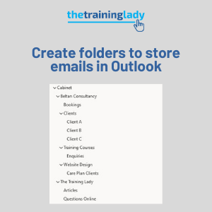 Create folders to store emails in Outlook