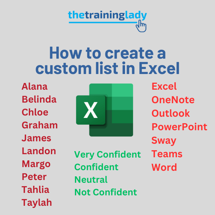 How to create a custom list for sorting and filtering in Excel