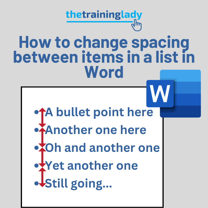 How to change line spacing between bullet and number lists