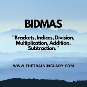 BIDMAS acronym