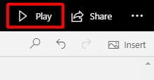 Click the Play button to Preview your Sway