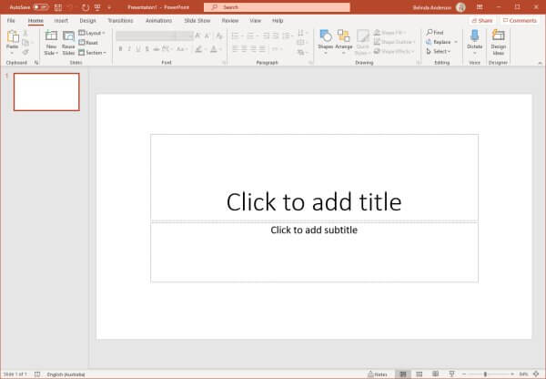 Create a new blank presentation