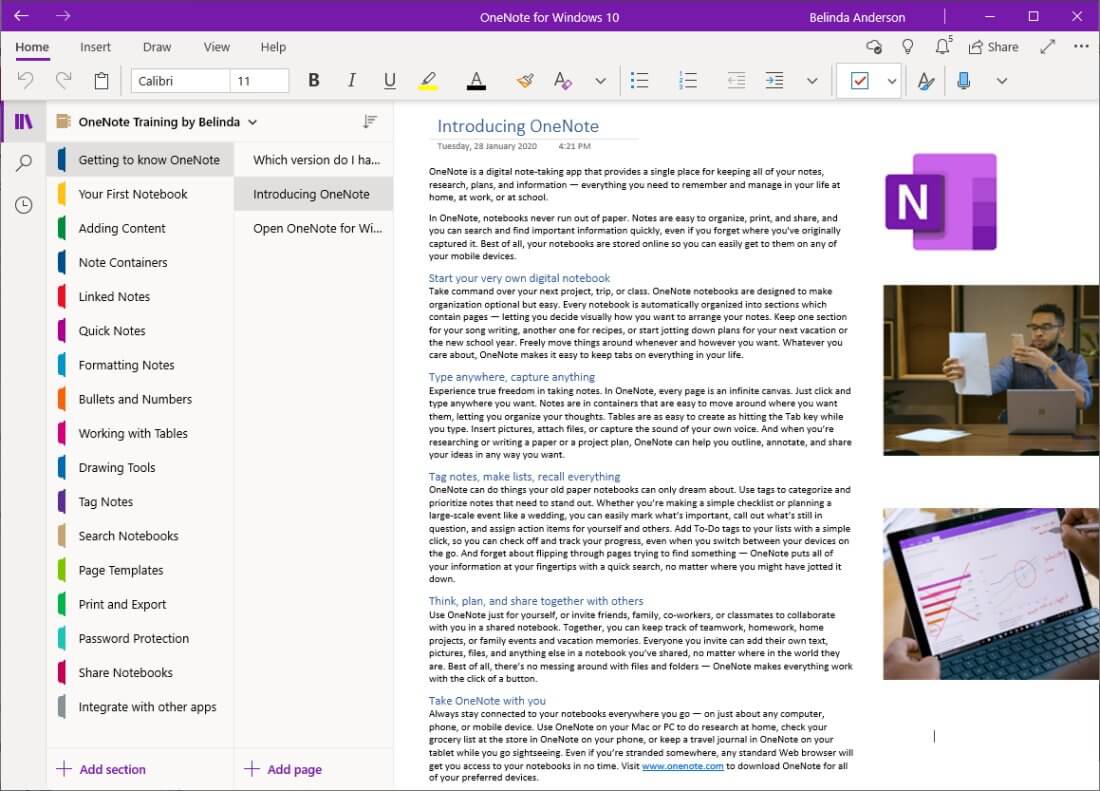 Microsoft OneNote Online Courses | The Training Lady