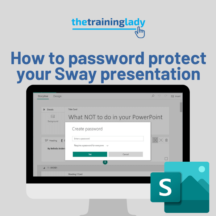 How to password protect your Sway presentation
