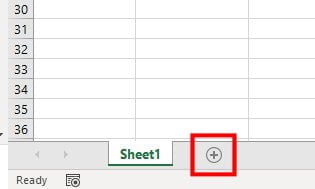 Click the New Sheet button