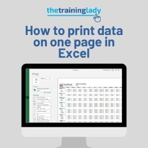 How to print data on one page in Excel