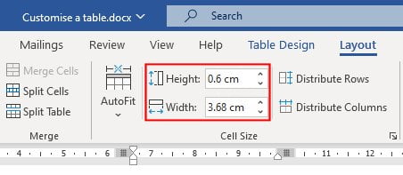 Use the size fields to adjust the size to a specific measurement.