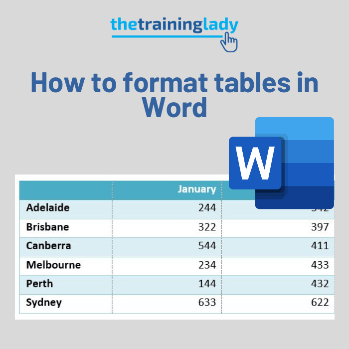 How to format tables in Word