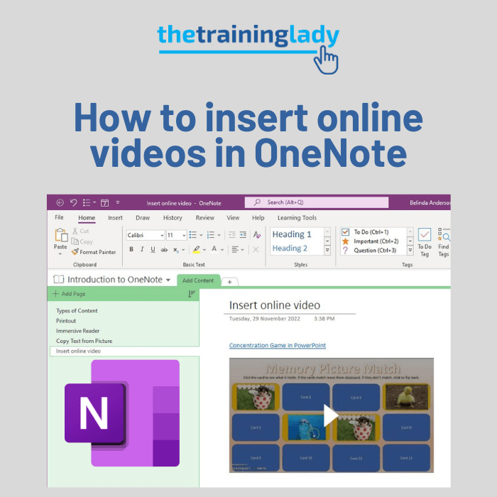 How to insert online videos in OneNote