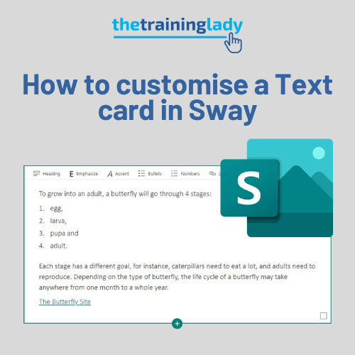How to customise a Text card in Sway